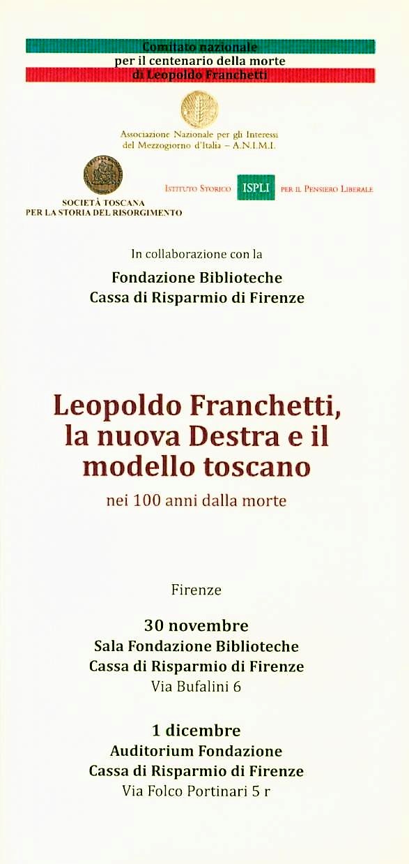 Leopoldo Franchetti, la nuova Destra e il modello toscano