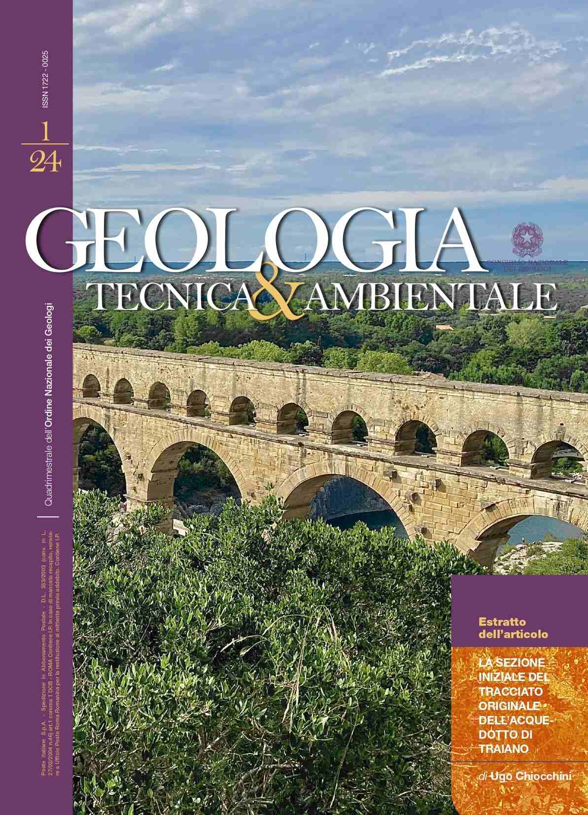 La sezione iniziale del tracciato originale dellacquedotto di Traiano per il porto di Centumcellae, oggi Civitavecchia, provincia di Roma, Italia centrale